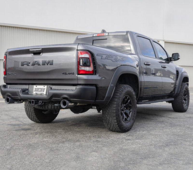 Ram TRX Performance Exhaust - Dual Rear Exit - Vance and Hines - Eliminator Cat Back - Black - `21-`23